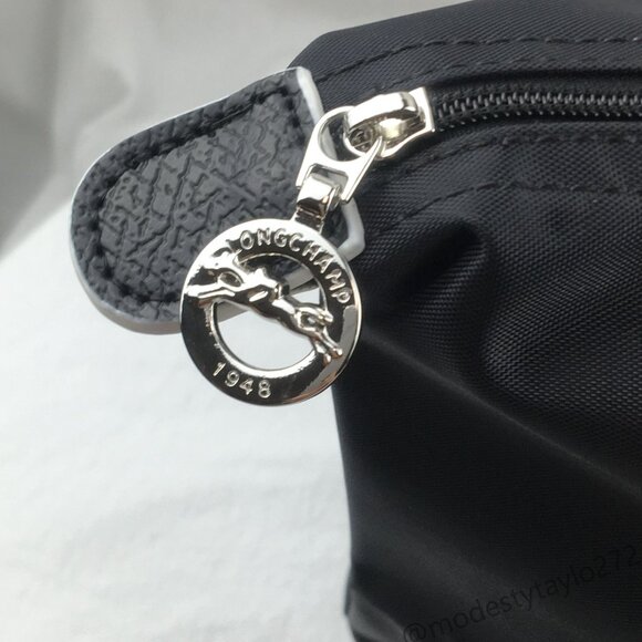 NWT Longchamp Le Pliage Original Large Shoulder Nylon Bag Tote IN NEW BLACK - Picture 11 of 12